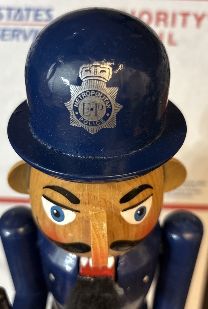 Vintage Policeman Christmas Nutcracker 14.5”