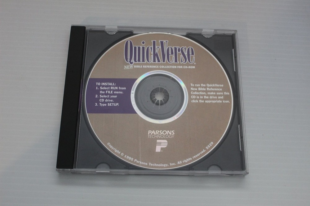 QuickVerse NEW BIBLE REFERENCE Software for PC CD-ROM 1995 Vintage