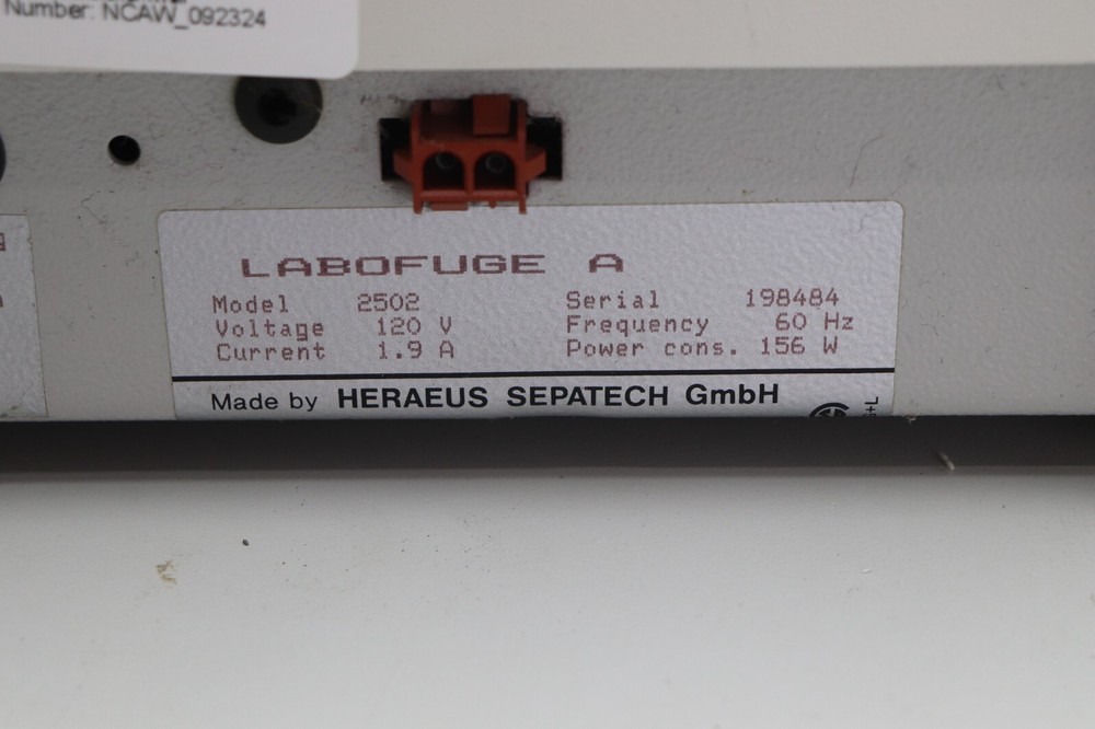 Baxter Labofuge A 2502 Centrifuge