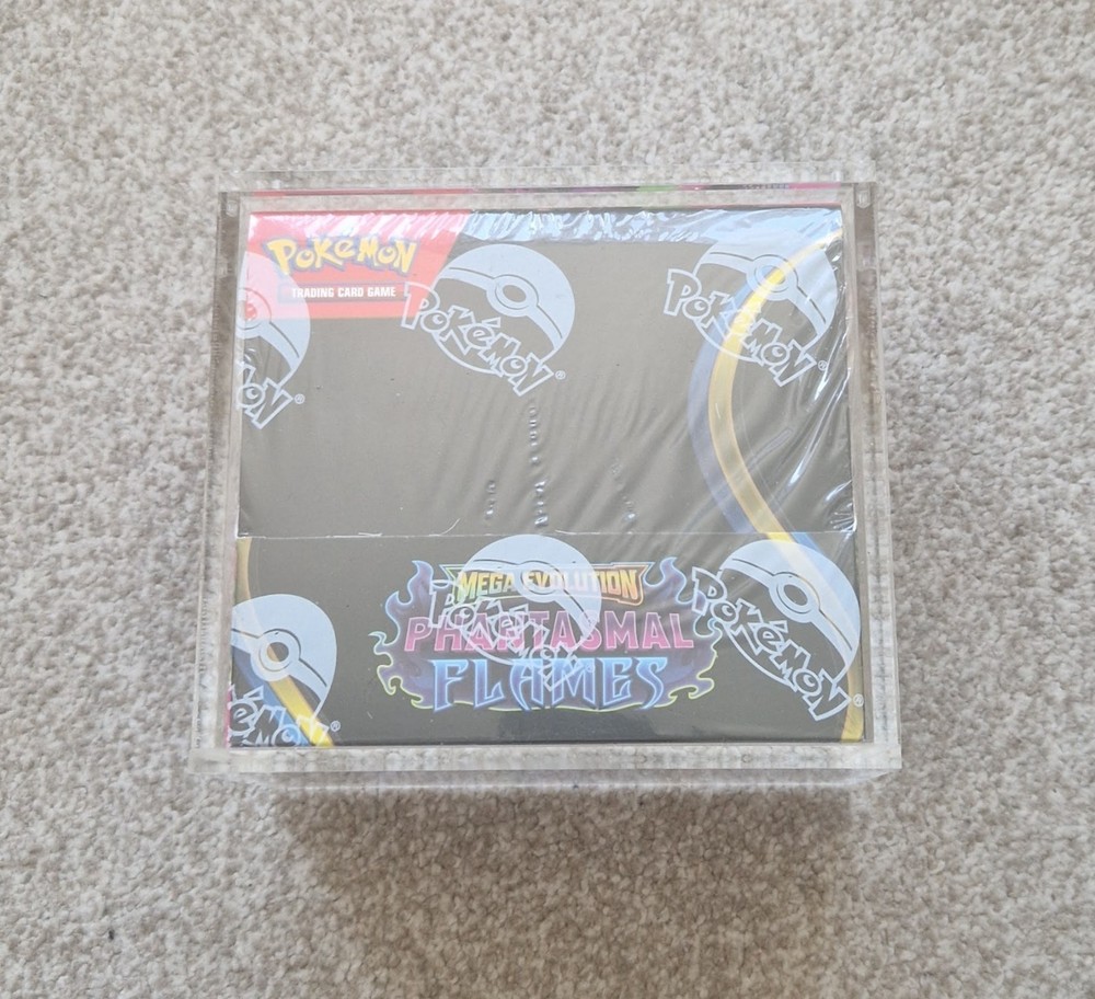 Phantasmal Flames Booster Box in Acrylic Case - 36 Packs Pokemon Mega Evolution
