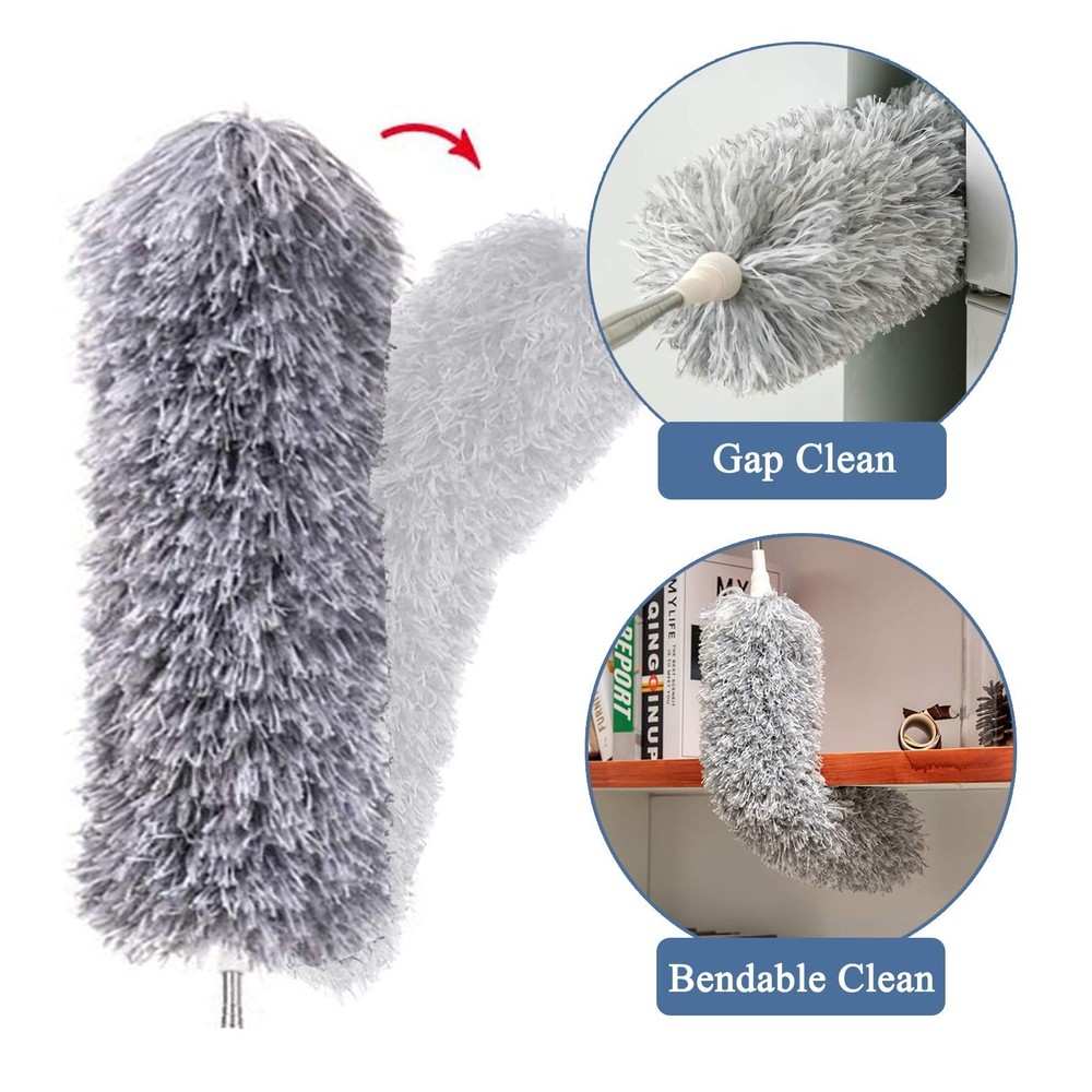 Microfiber Feather Duster, Extendable Cobweb Duster with 100 inches Extension...