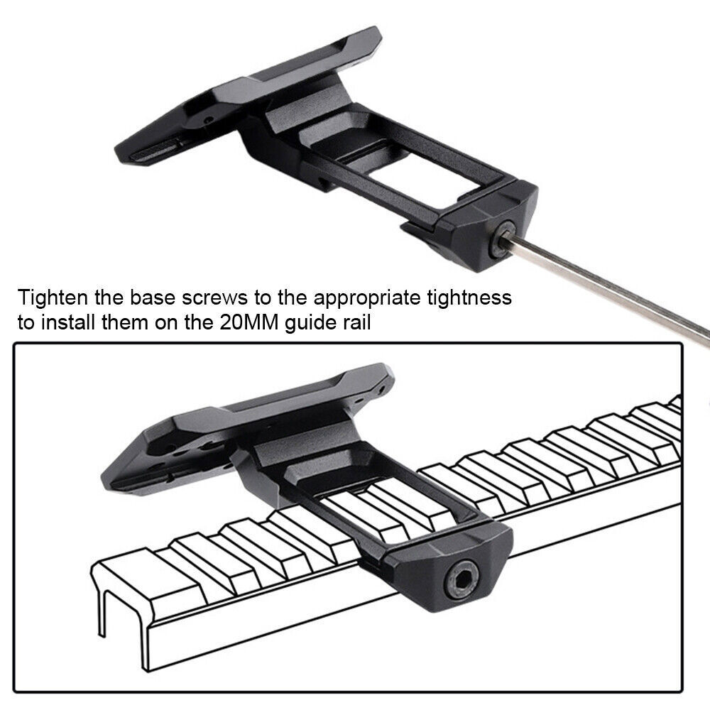 Universal Tactical RMR Red Dot Mount Side Offset Base Fit 20mm Picatinny Rail US