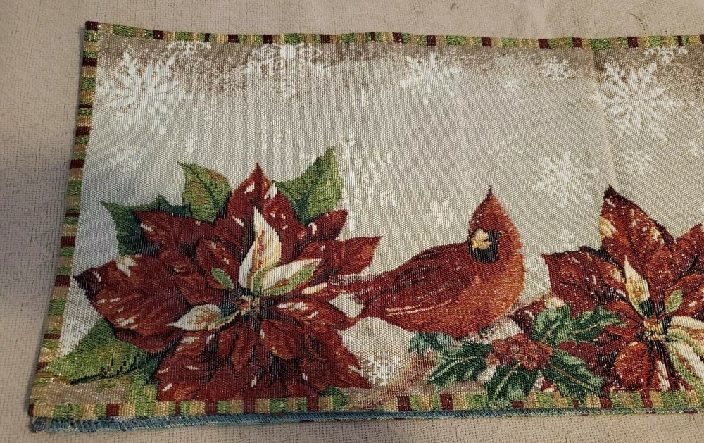 Fall Harvest Table Runner 60" L 12" W, White