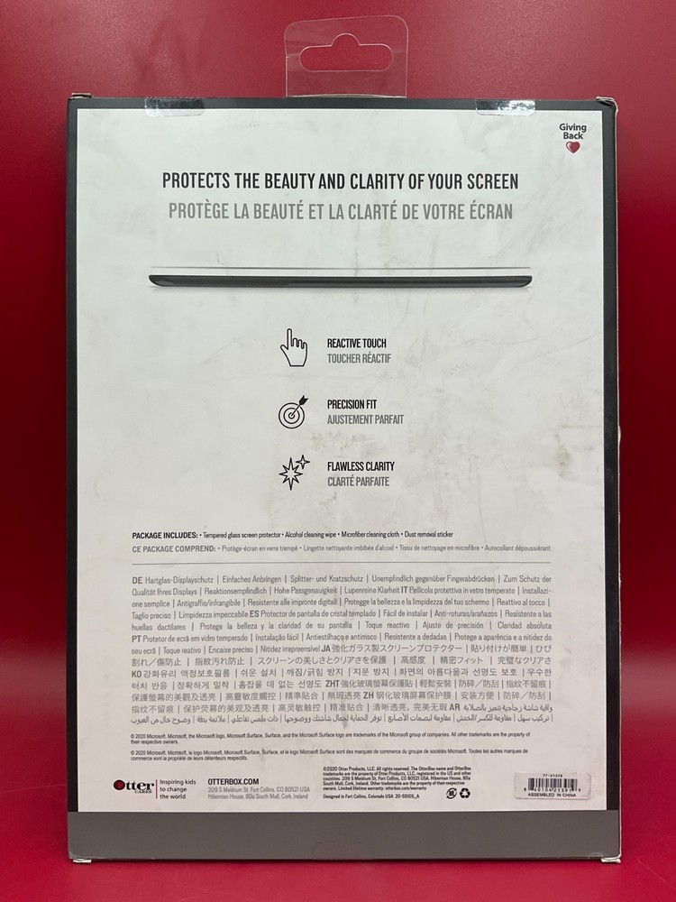 Otterbox Alpha Glass Screen Protector Microsoft Surface Go 77-65228 ✅❤️️✅❤️️