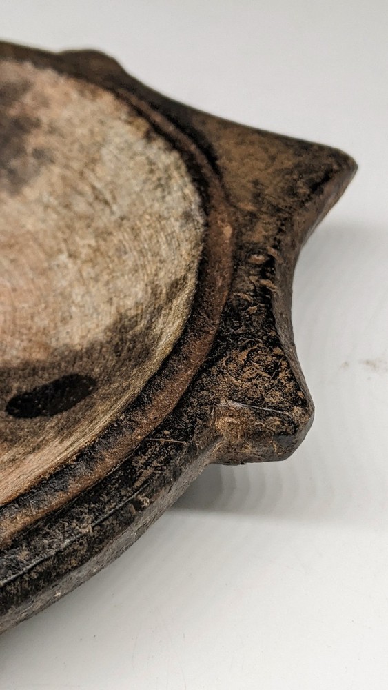 Antique Stone Plate Bowl Grinding