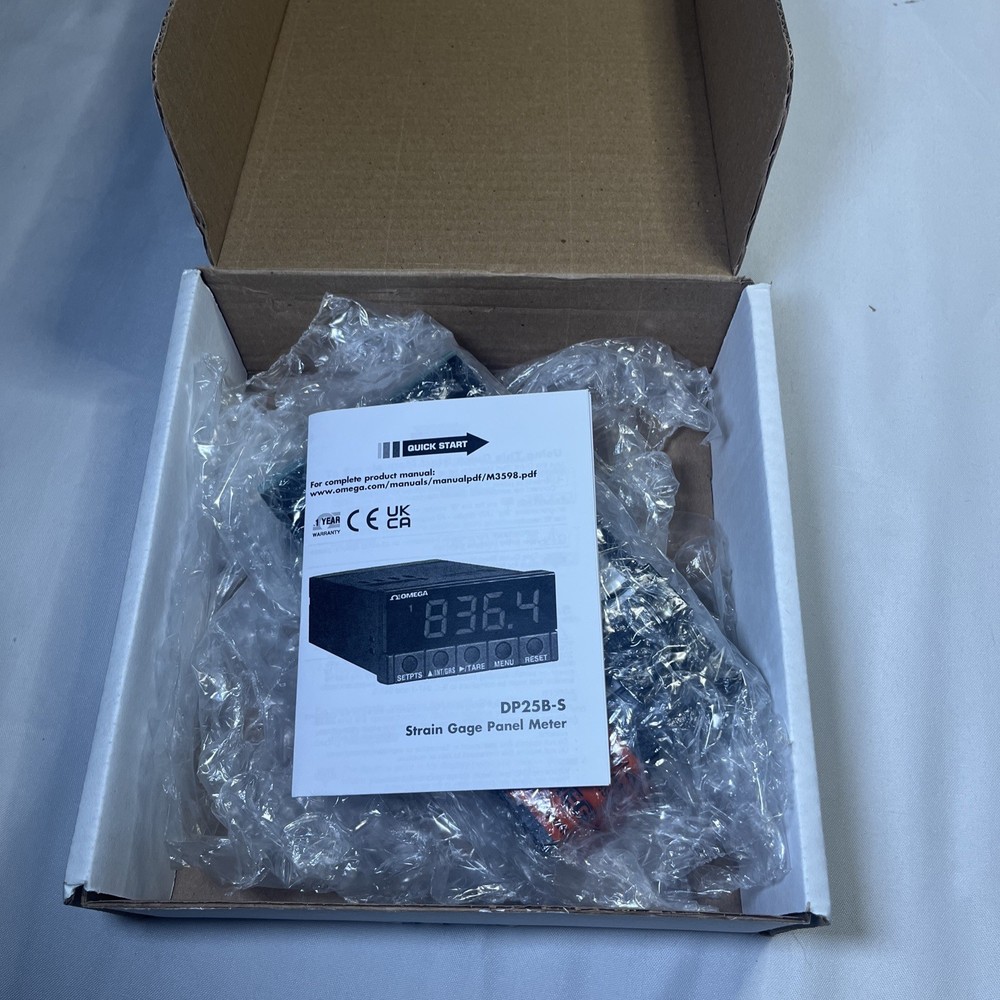 Omega Engineering Strain Gauge Panel Meter DP25B-S-DC10/32 New Open Box