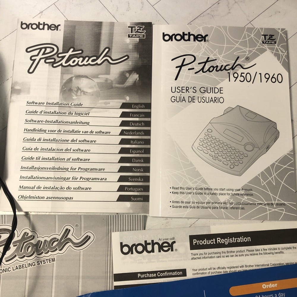 Brother P-Touch PT-1950 Electronic Labeling System w Box & Power Adapter