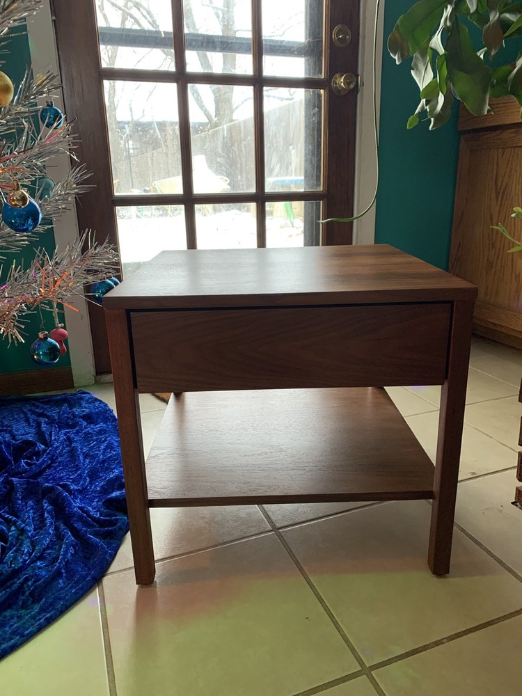 REFINISHED Florence KNOLL Nightstand SIDE TABLE VINTAGE MID CENTURY EAMES ERA