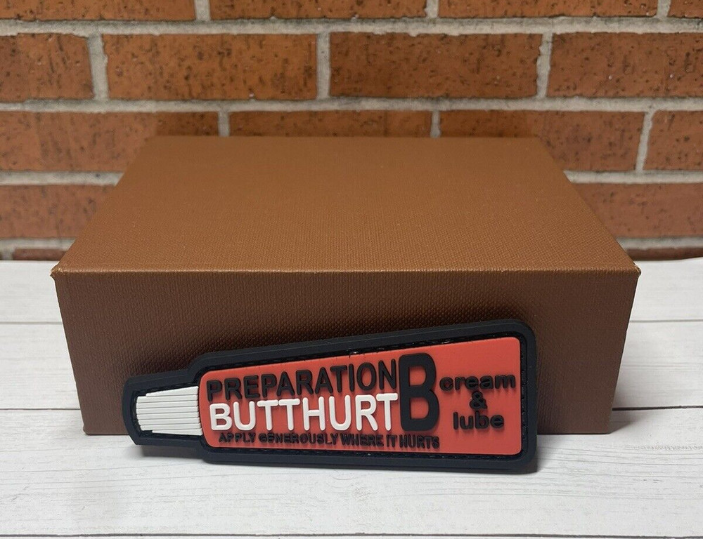 PVC Tactical Patch, Morale Butthurt Patch, Rubber Hook Backed Gun Patch