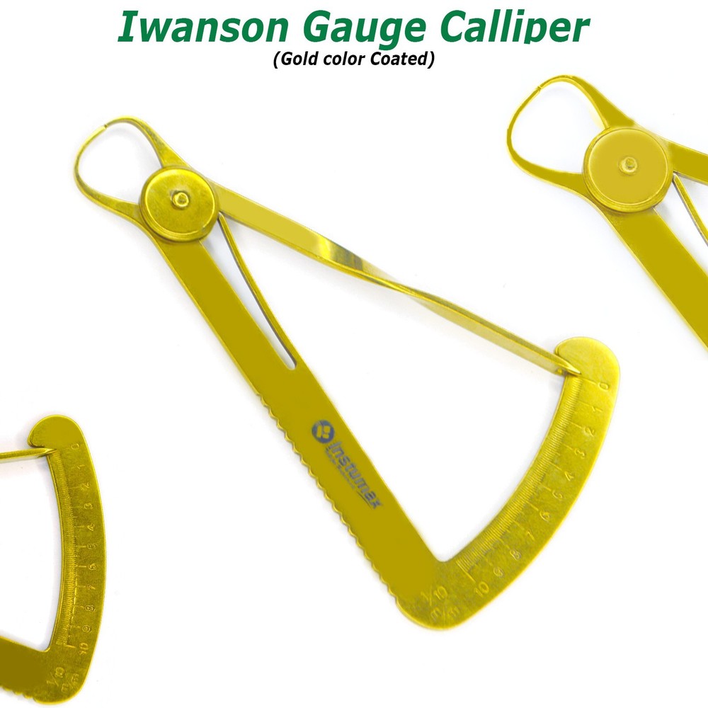 Dental Iwanson Crown Gauge Thickness Measuring Spring Caliper Lab Instruments