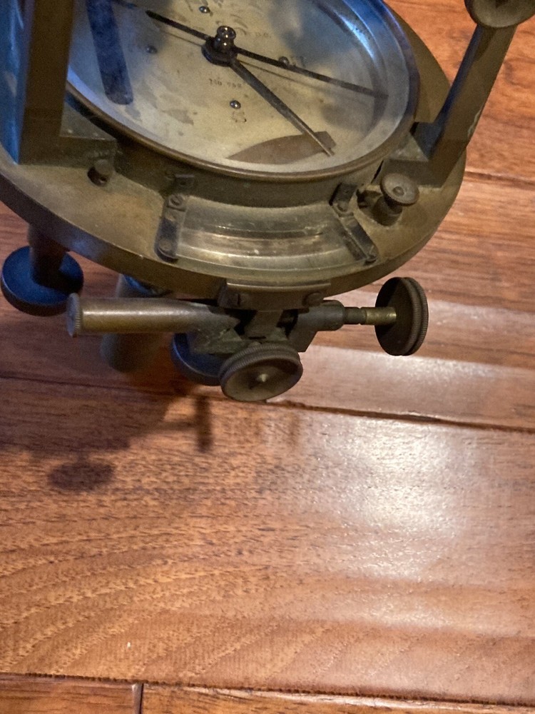 WWI US Navy Navigational Theodolite, Pauth Co. Washington, DC Solid Brass