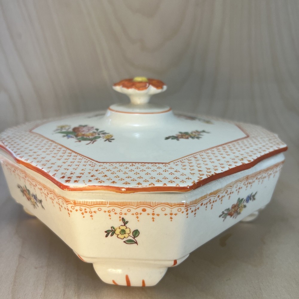 Chintz Divided Covered Dish Japan