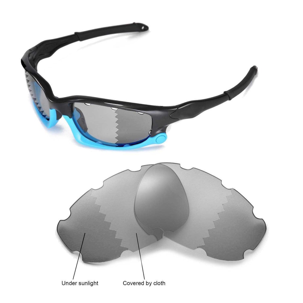 Walleva Polarized Transition/Photochromic Vented Lenses For Oakley Split Jacket
