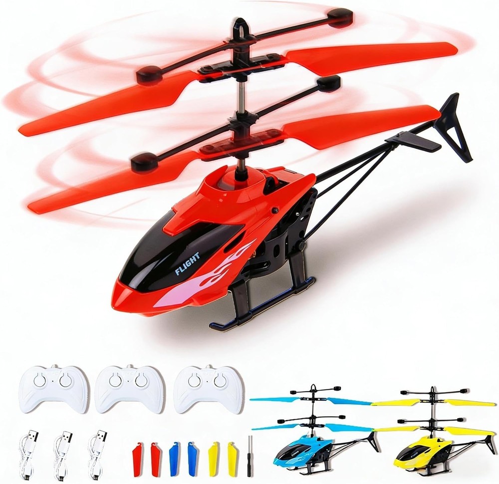 3 Pack Remote Control Helicopter Gesture Sensing Flying with 10Mins Flight
