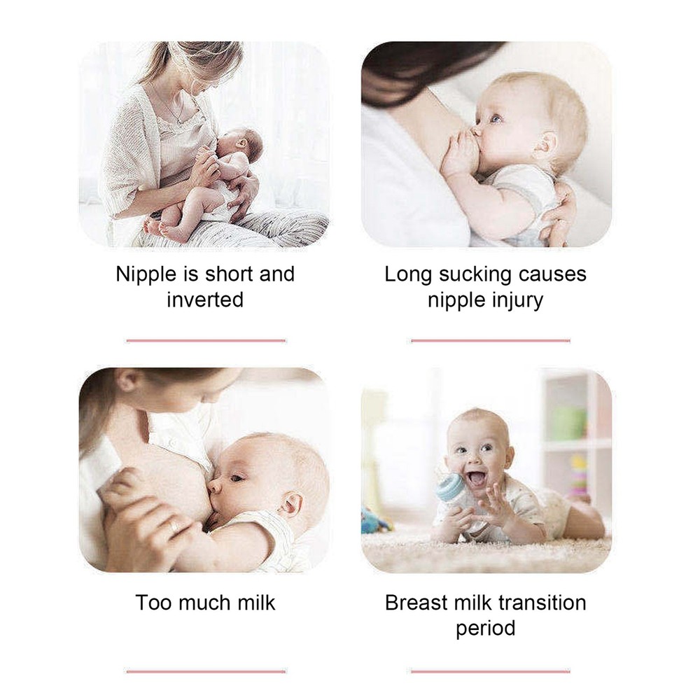 2pcs Breastfeeding Nipple Double Suction Cup Silicone Nipple