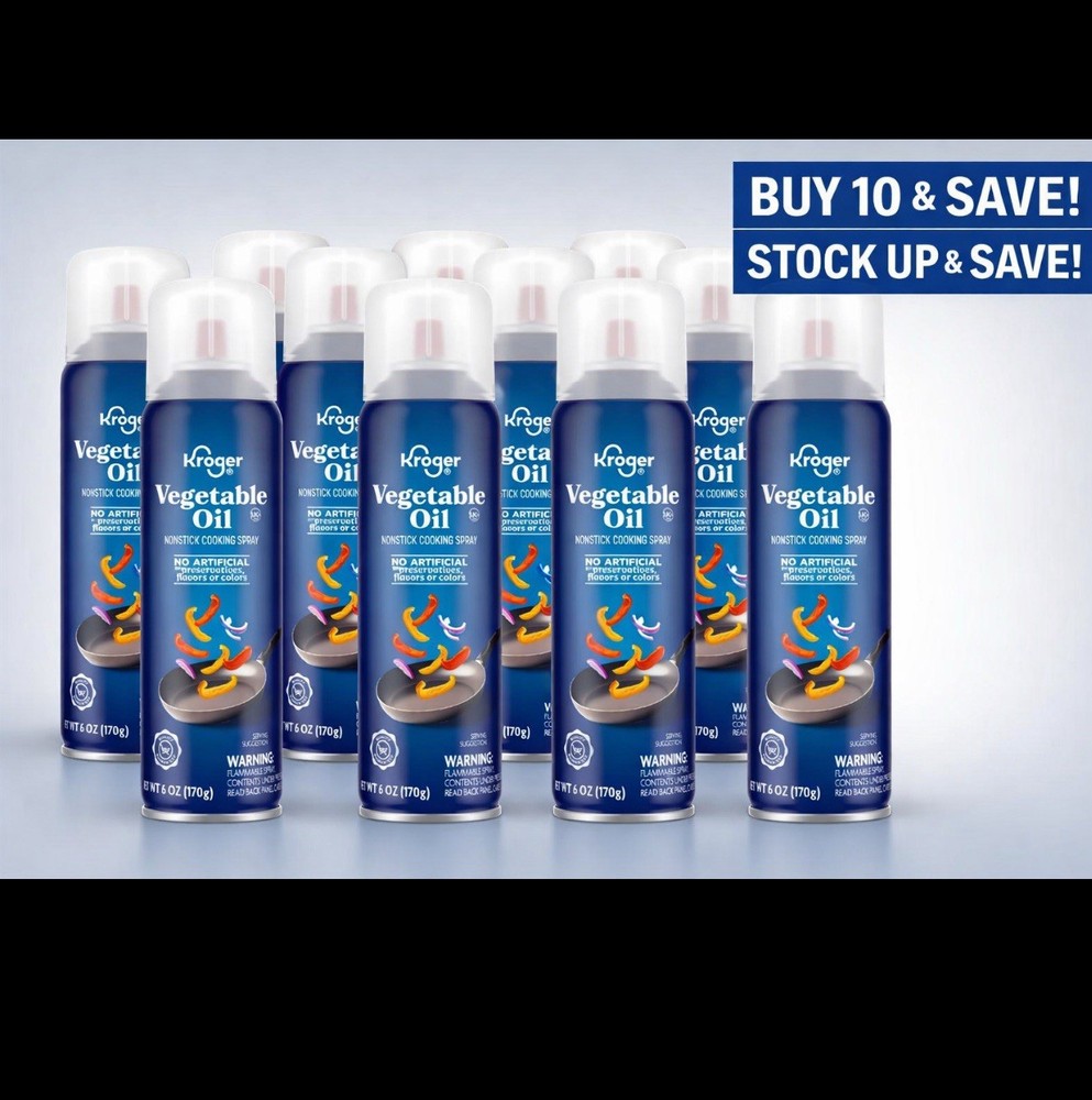 10 Pack Kroger Vegetable Oil spray 6oz/pack