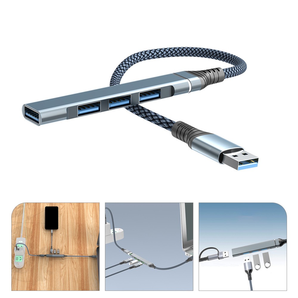 Computer Adapter Laptop Port USB Docking Station Hub Hubs for Computers