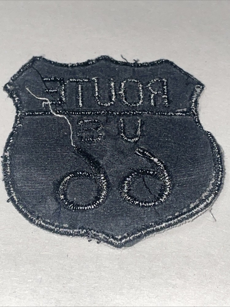 ROUTE 66 EMBROIDERED PATCH SEW-ON BIKER