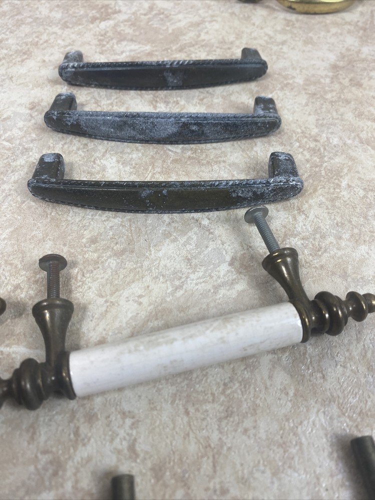 Mixed Lot Of 51 Drawer Pulls Handles Vintage