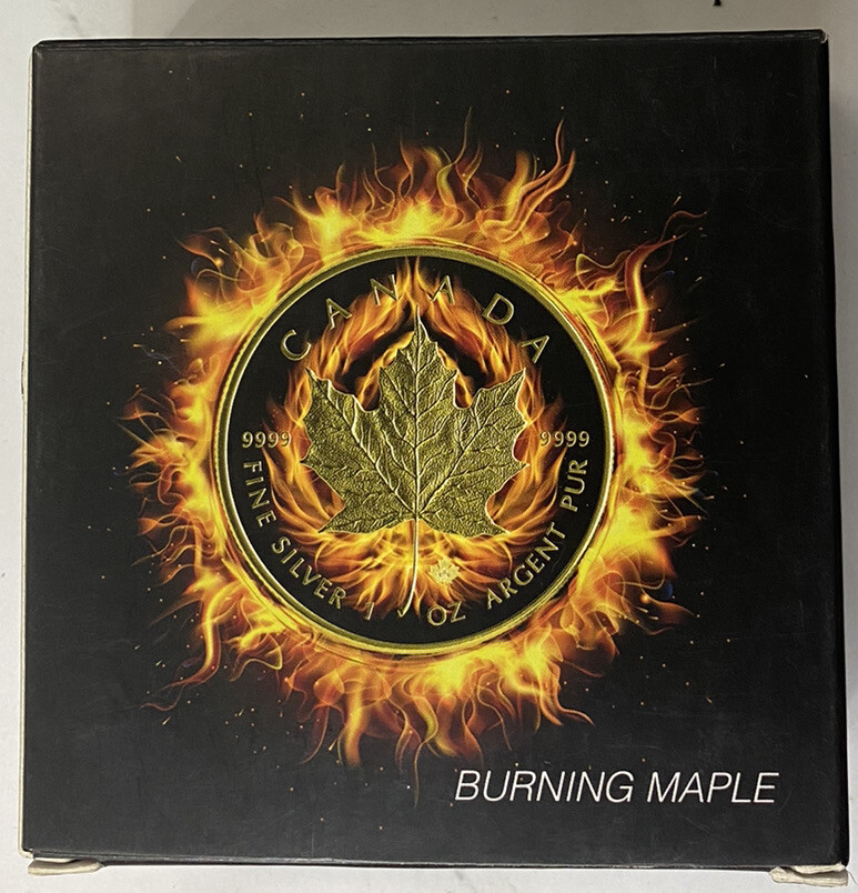 Canada 2015 $5 Burning Maple Silver Coin - Only 500 Minted cd