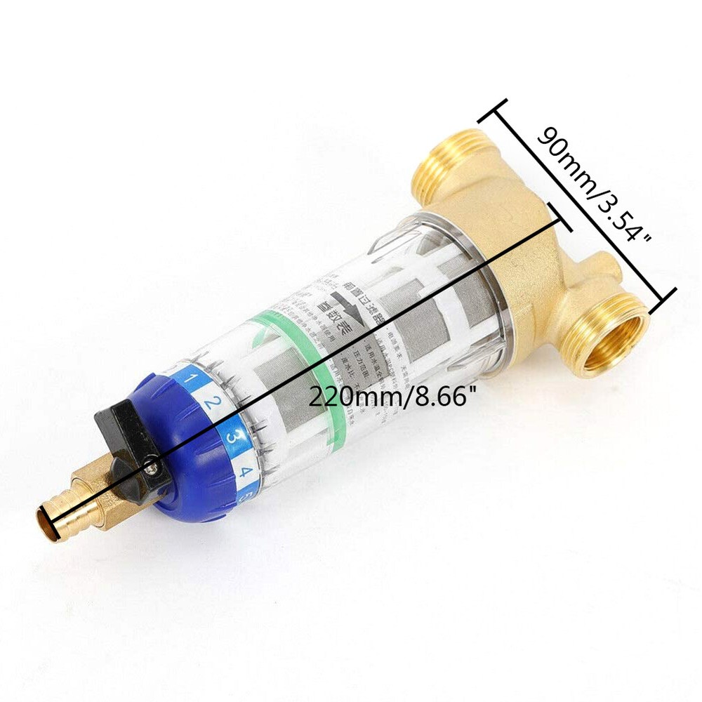 Reusable Whole House Spin Down Water Filter for Sediment Rust Sand Removal