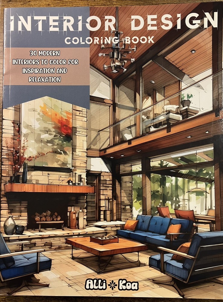 Interior Design Coloring Book AlliKoa Publishing