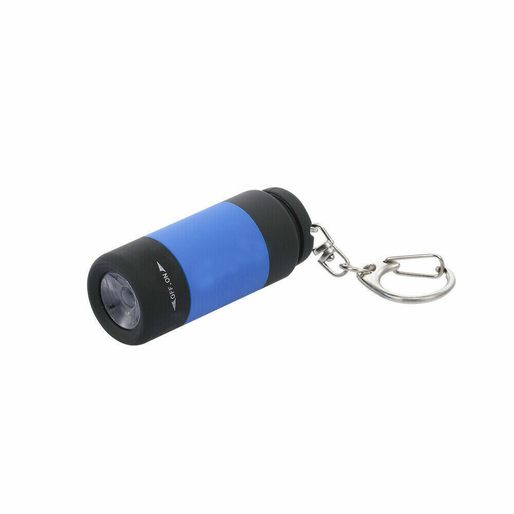1pc Mini USB Rechargeable Torch LED Light Flashlight Lamp Pocket Keychain Torch