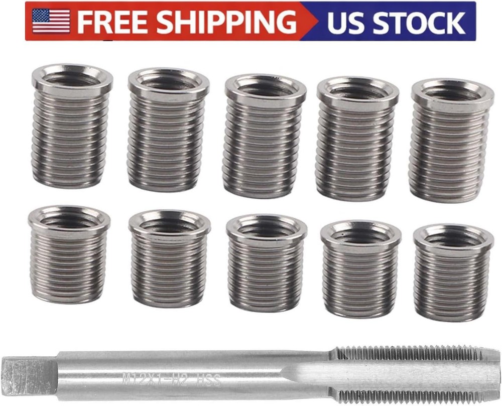 Spark Plug Thread Repair Kit FOR Stripped Threads M10x1.0 Tap Insert Tool