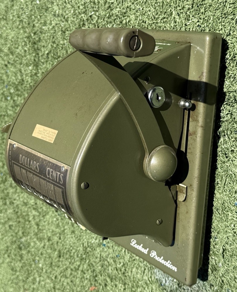 Vintage Paymaster S-1000 Check Writer Machine Locked Protection