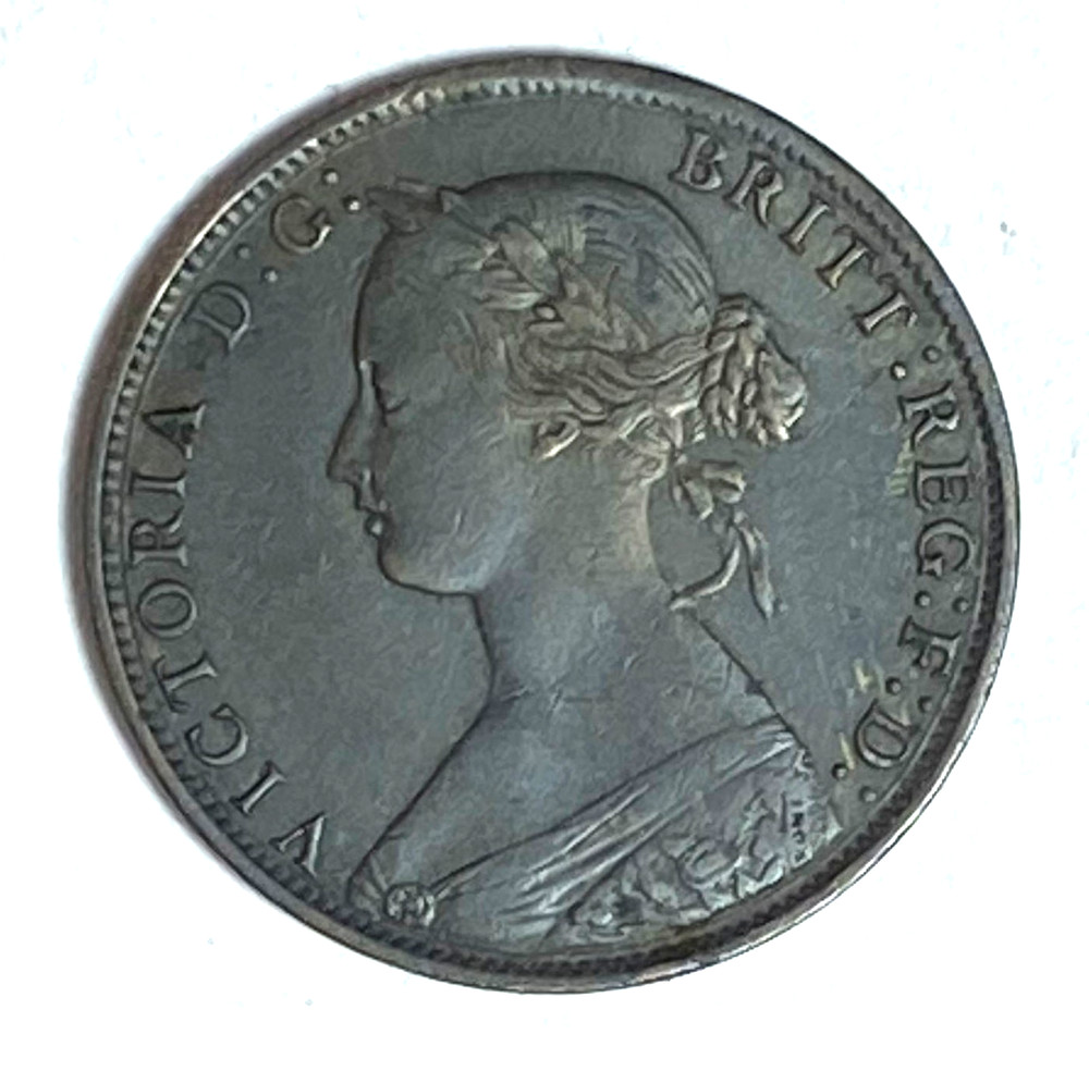 1861 Great Britain 1/2 Half Penny