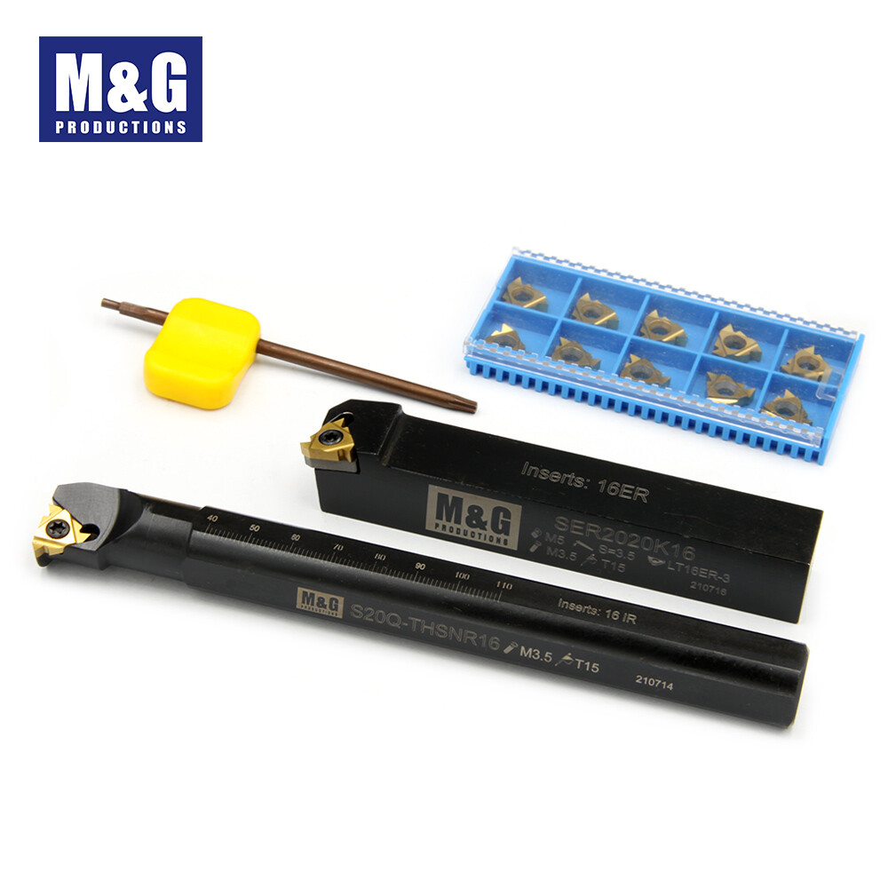 Internal and External Threading Tool Set with Inserts