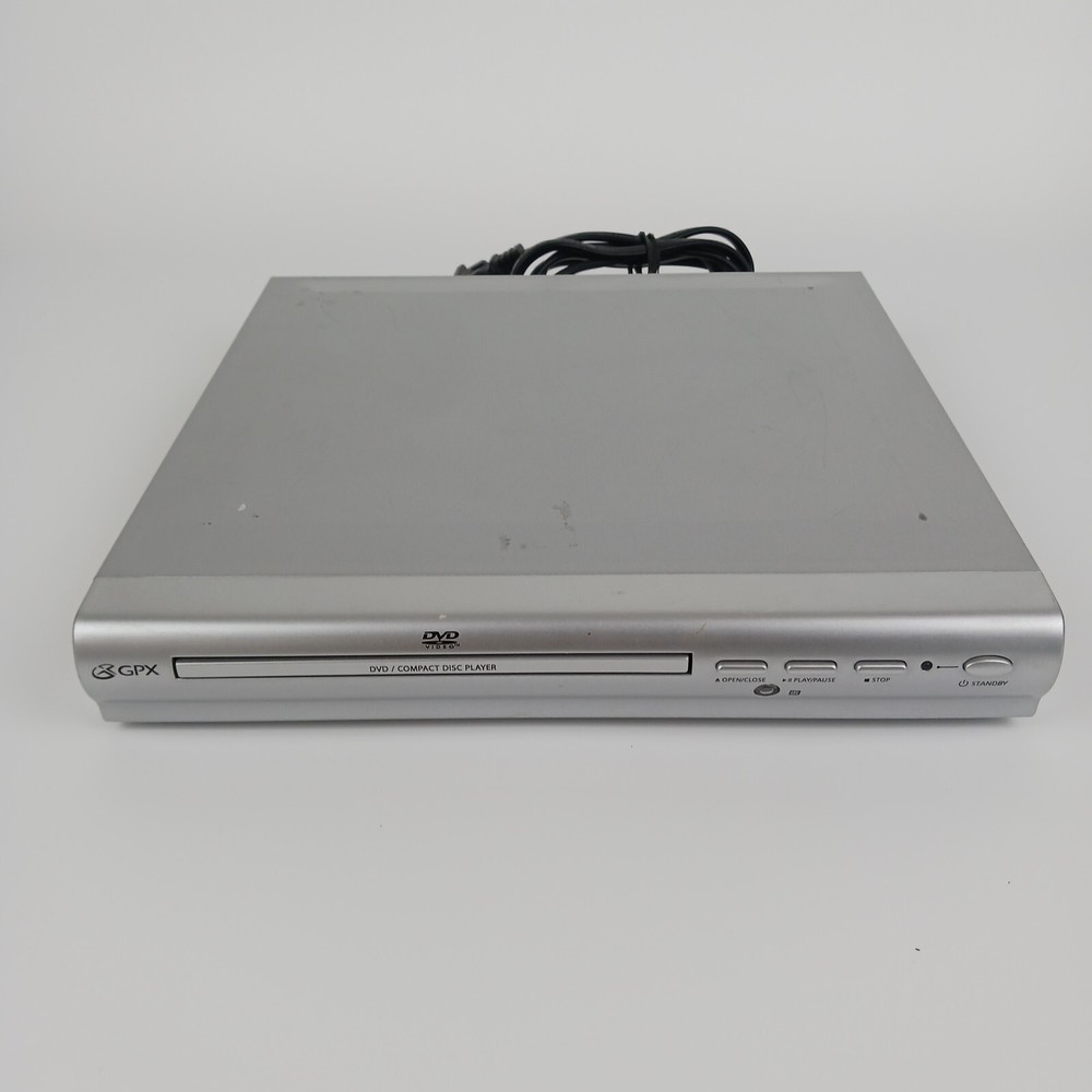 GPX Silver  DVD Compact Disc Player Without Remote Model D1816