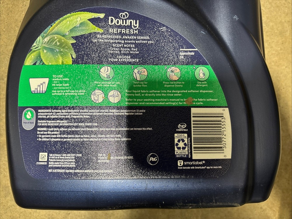Downy Refresh Soft Birch Water & Botanicals Fabric Softener 111oz