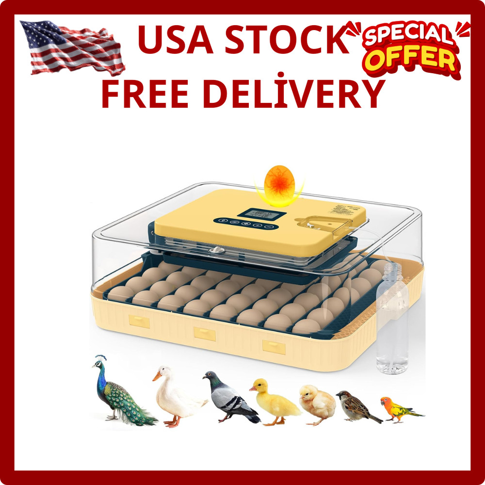 Incubators for Hatching Eggs, 56 Eggs Incubator with Egg Candler, Auto Egg Turne