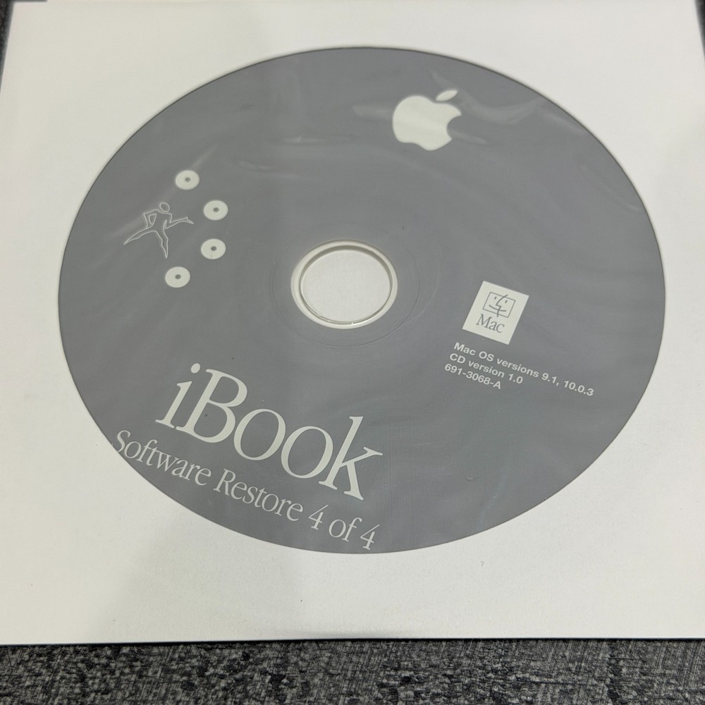 Apple iBook Install Discs, Software, Applications & Apple Hardware Test