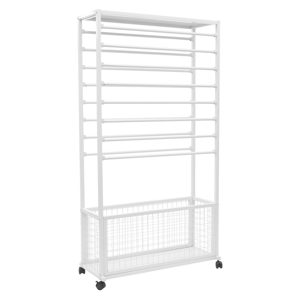 Mobile Ribbon Holder Organizer with Wheels and Ample Storage Space