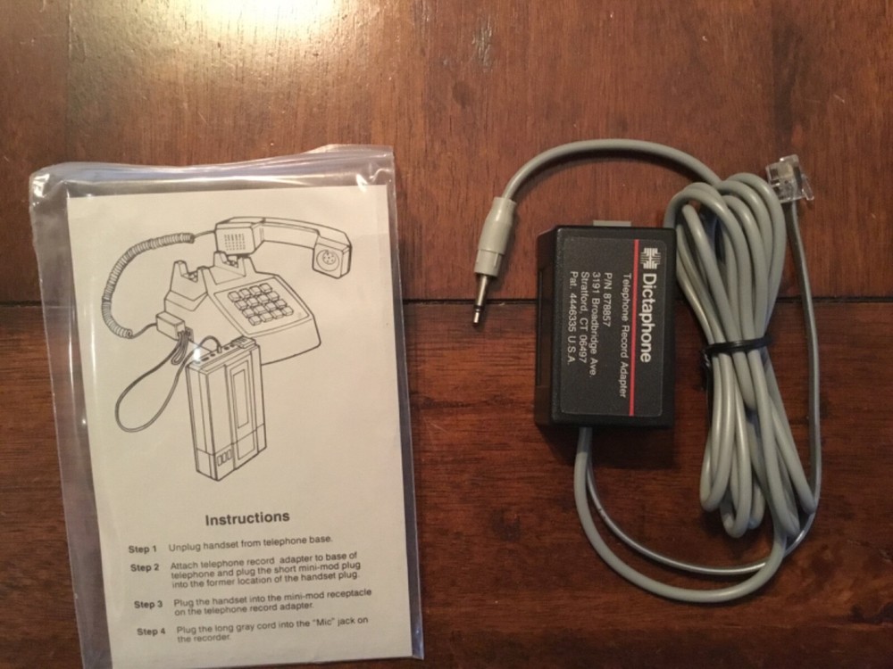 Dictaphone Telephone Recording Adapter 878857