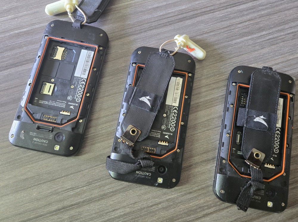 lot of 3 BLUEBIRD EF500 Mobile Handheld Computer Barcode Scanner