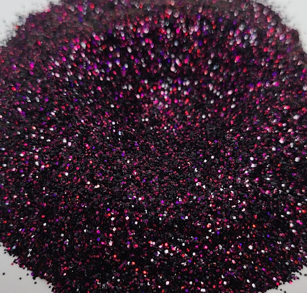 Black Ruby Holographic Metal Flake Glitter .008 Hex Glitter Epoxy Resin Crafting