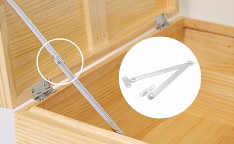 Furniture Cupboard Stainless Steel Rotatable Folding Lid Support Hinge Silver