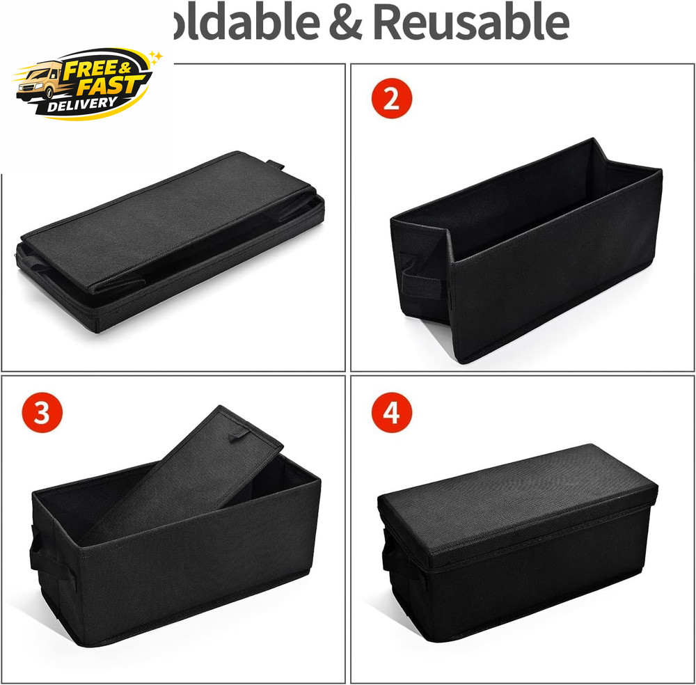CD Storage Boxes - Pack of 4 CD Case Storage - 13.2" X 5.9" X 5.3", Container ,