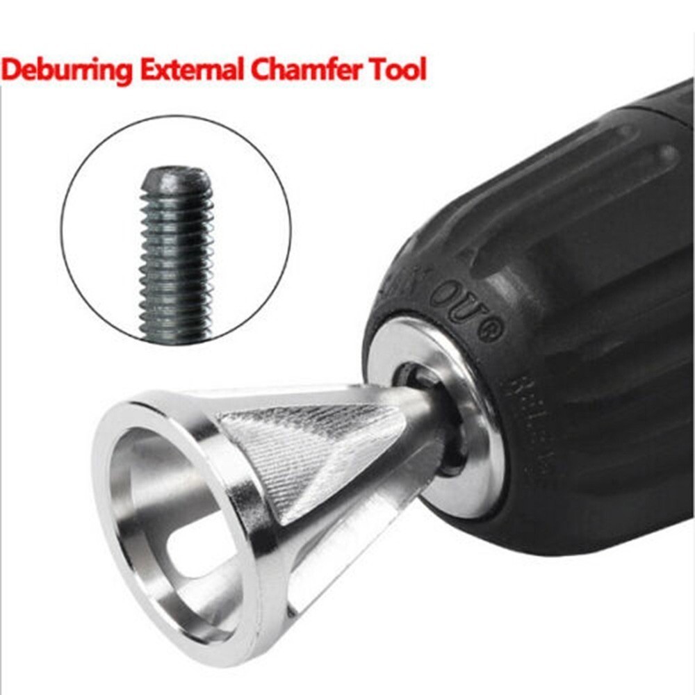 1Pcs Silver Triangle/Silver Hexagon Deburring Drill Bit Outer Chamfer Metal Tool