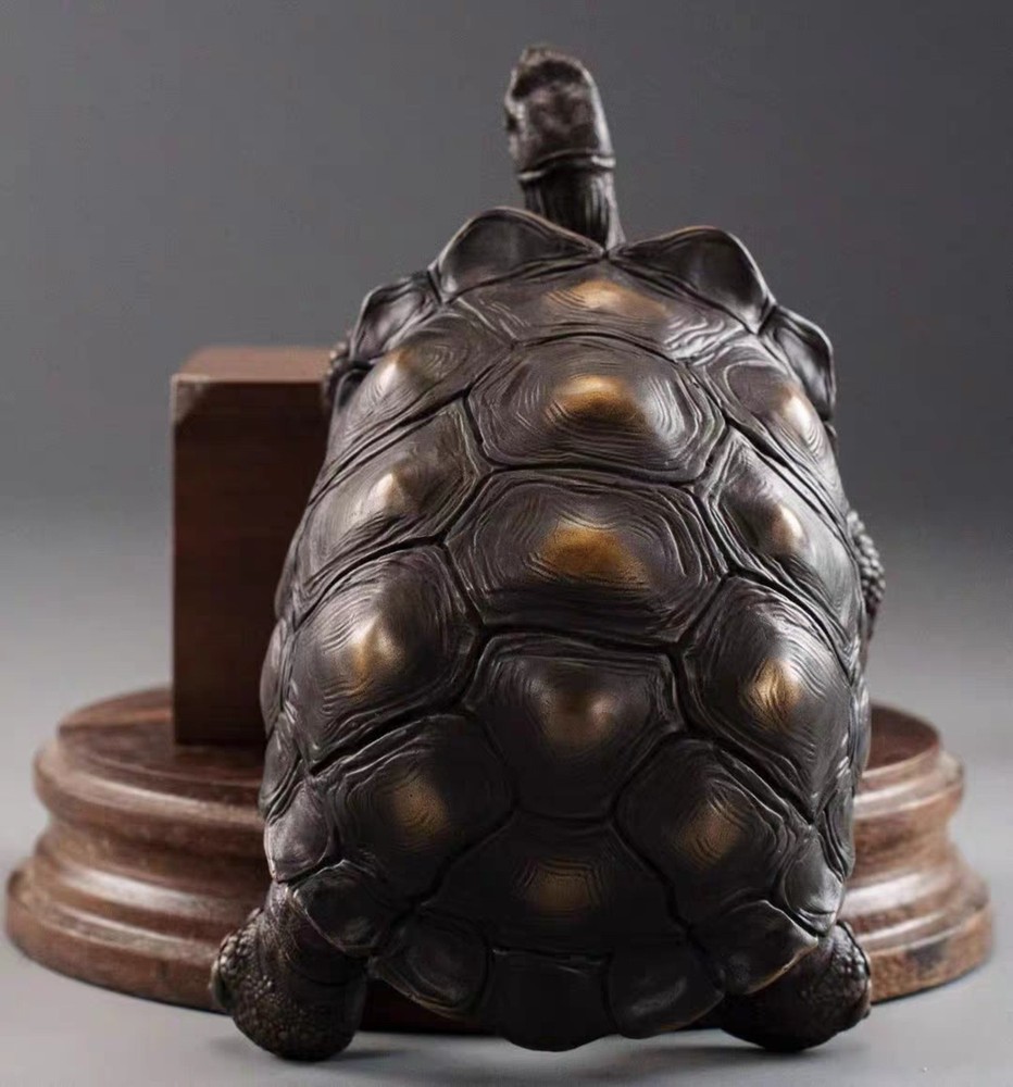 Bronze copper Galapagos Tortoise ornament Solid Artistic handcraft turtle smlz