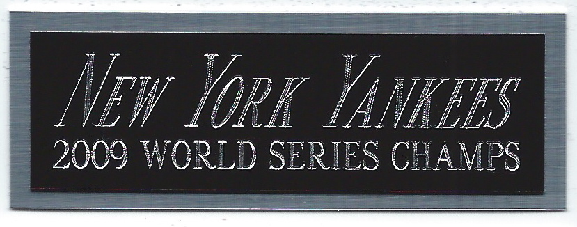 2009 NEW YORK NAMEPLATE AUTOGRAPHED Signed Baseball Display CUBE CASE