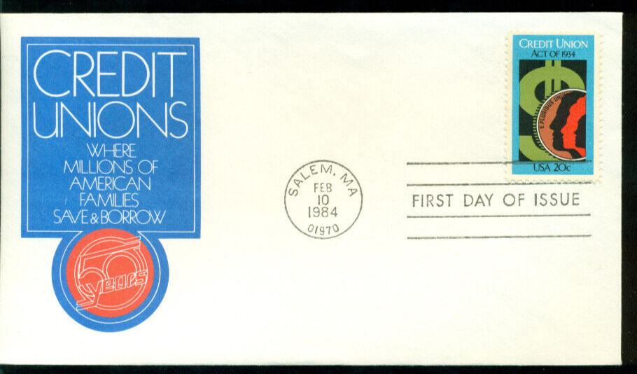 1984 FDC - Scott# 2075 - Credit Unions - Unknown Cachet  UA