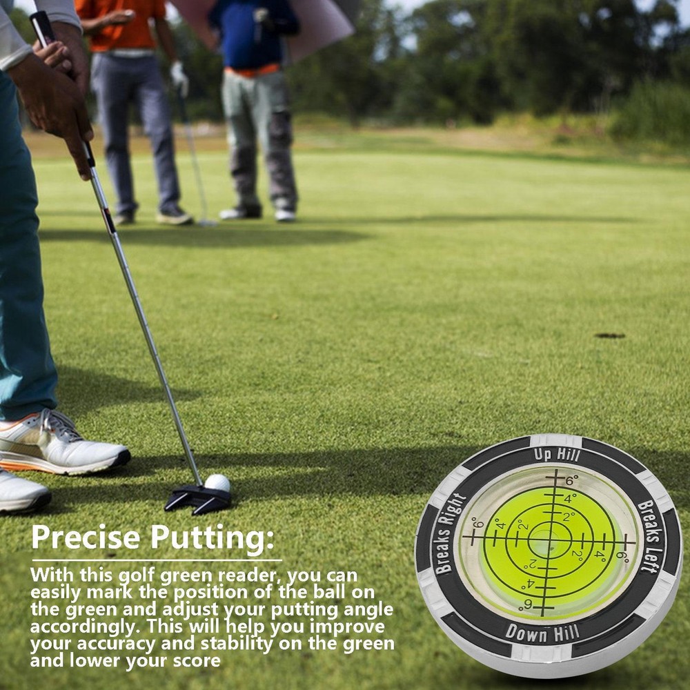 Golf Green Reader Compact Double Sided Round Golf Slope Putting Level