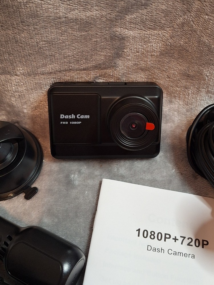 Dual Front & Back Channel Dash Camera - 1080P + 720P