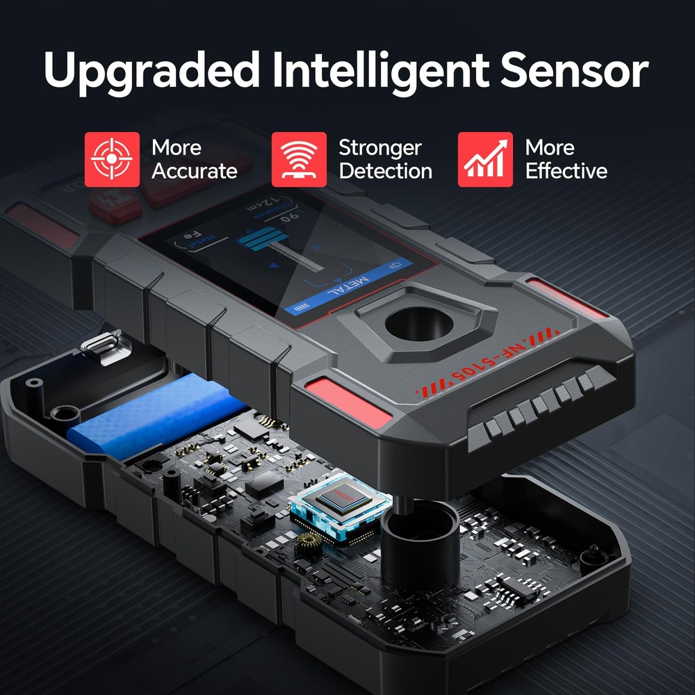 Stud Finder, Rechargeable Finder Wall Scanner with Upgraded Blackred