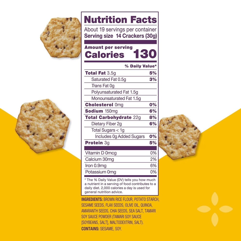Crunchmaster 5 Seed Multi-Grain Crackers, 10 oz. – 2 Packs, Crispy & Nutritious