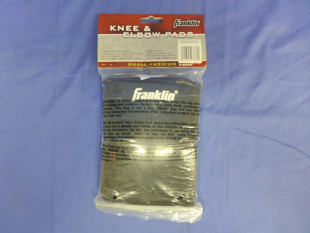 Franklin Antimicrobial Protected Knee And Elbow Pads Contoured Small Medium